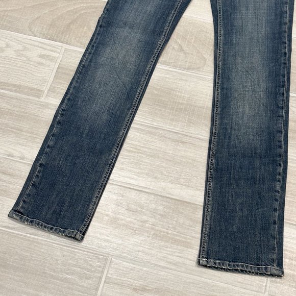 Acne Jeans Men's Stone Wash Distressed Boot Cut in HEX Blur Archive Size 27 - Picture 3 of 10